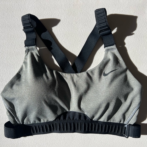 Nike Other - Nike Women’s Dri-FIT Adjustable High Impact Black/Gray Sports Bra Small